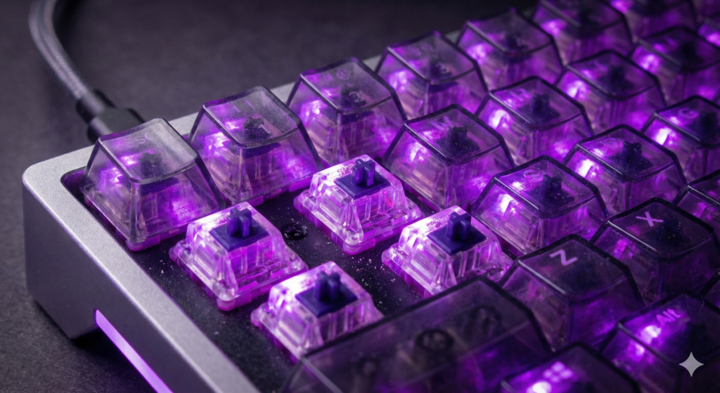 clavier mécanique rapide switch optique zynatroze